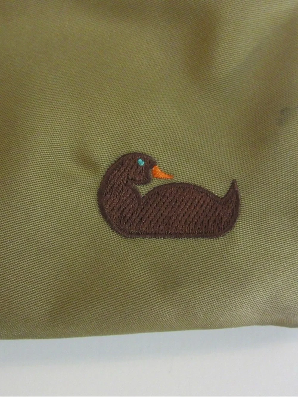 Olive Green Dooney & Bourke Crossbody  Bag with Brown Trim